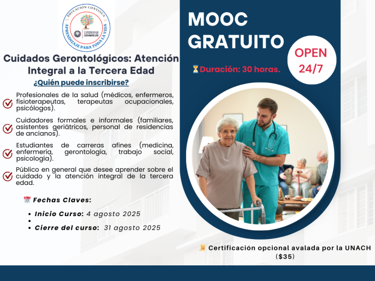 Cuidados Gerontológicos, atención integral a la tercera Edad