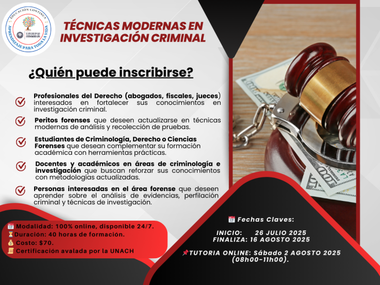 Técnicas Modernas en Investigación Criminal