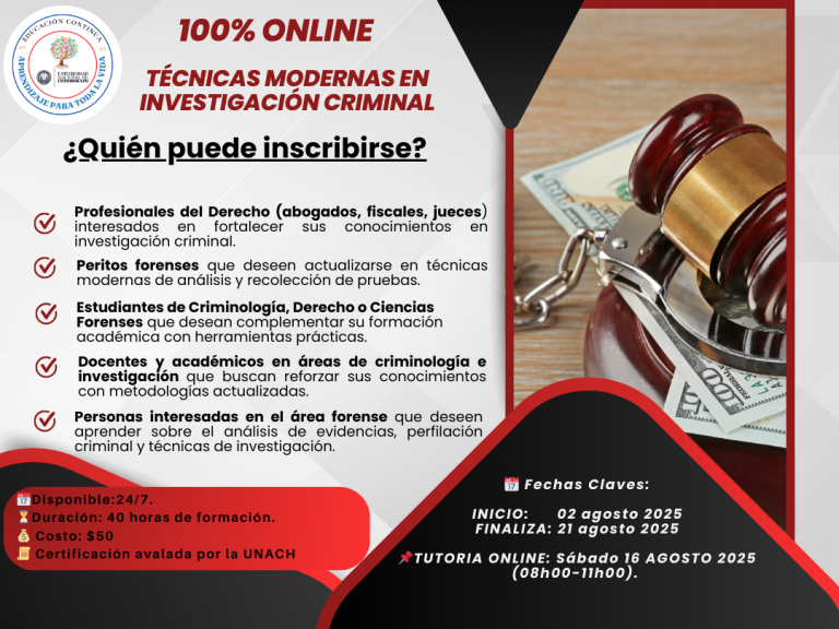 Técnicas Modernas en Investigación Criminal